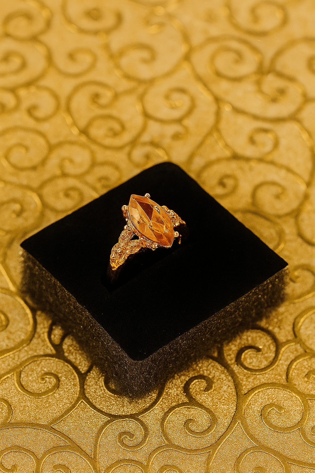 Elegant Rose Gold Marquise Cut Artificial Ring for Women | Premium Party Wear Jewellery by PEARLO'S