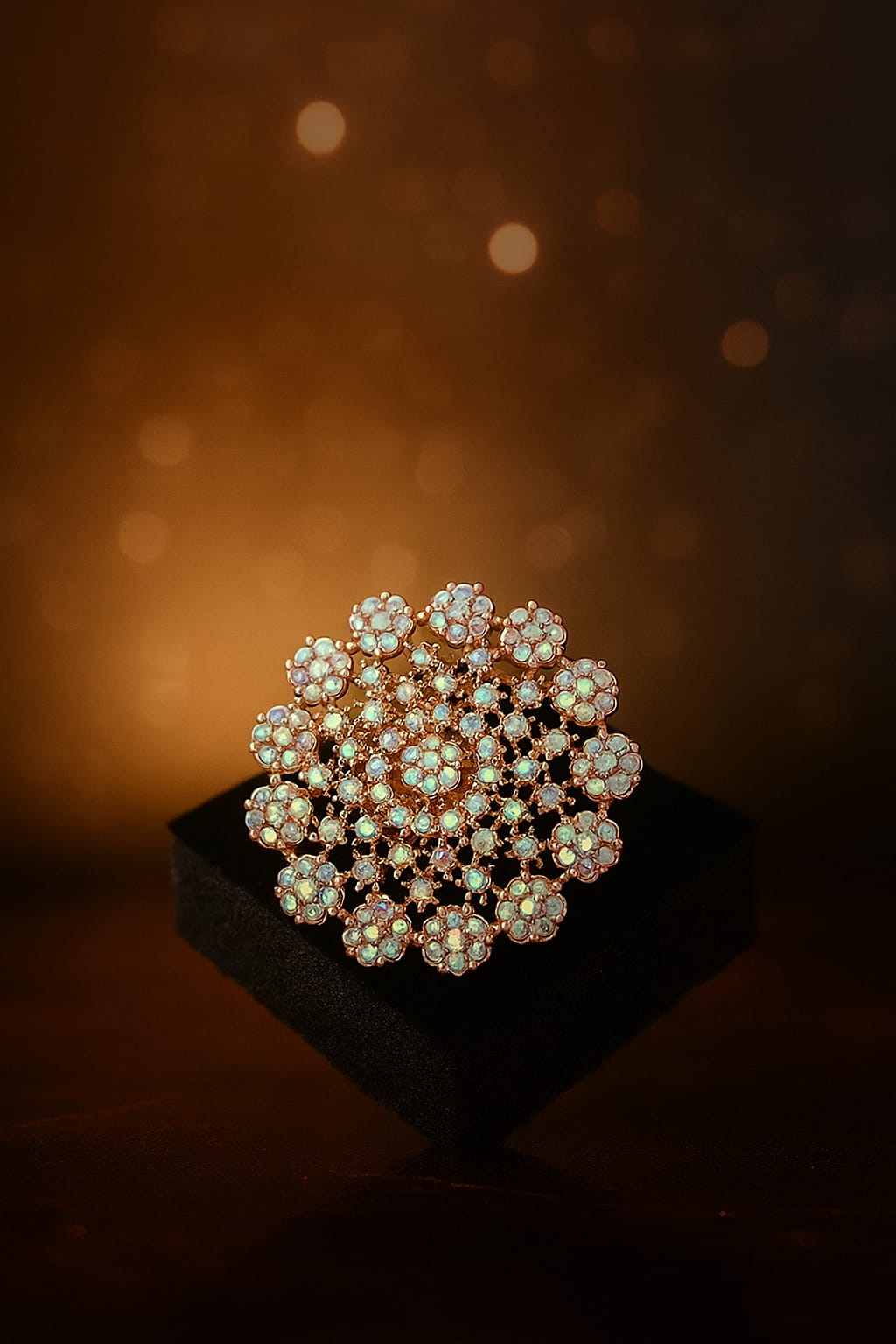 Premium Floral Kundan Statement Brooch | Bridal Wedding Brooch Pin | Pearlos Jewellery