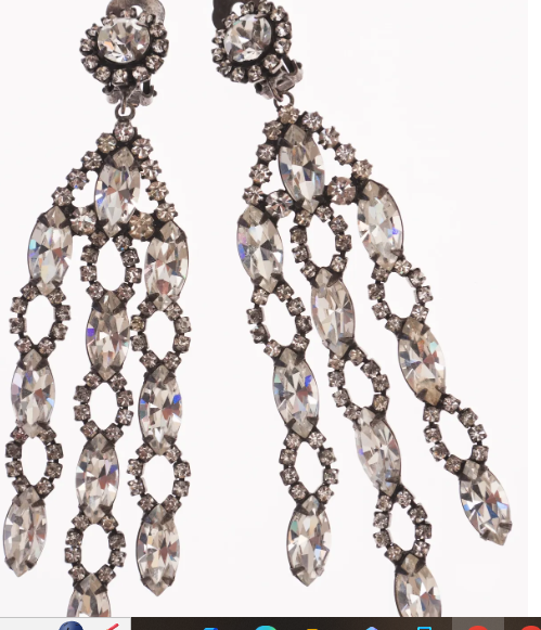 Pastel Bloom Crystal Fringe Earrings