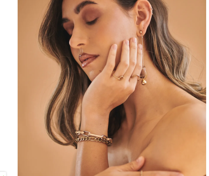 Textured Gold-Plated Teardrop Stud Earrings