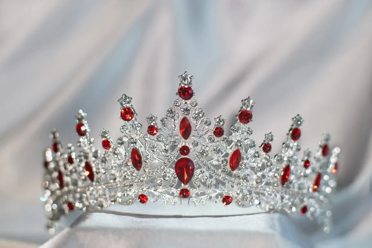 Majestic Royal Red Teardrop Jewelry Set