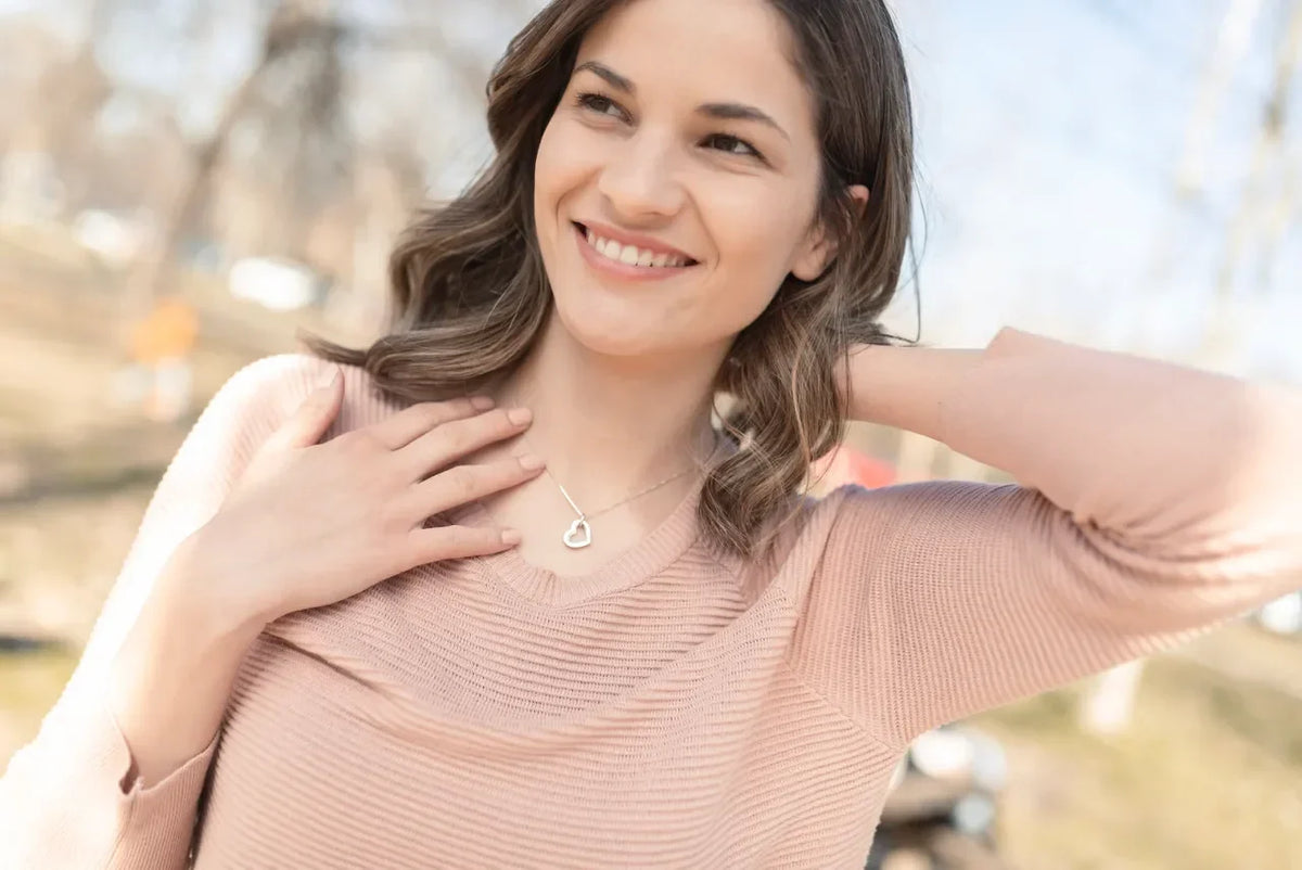 Heart Design Gold-Plated Necklace