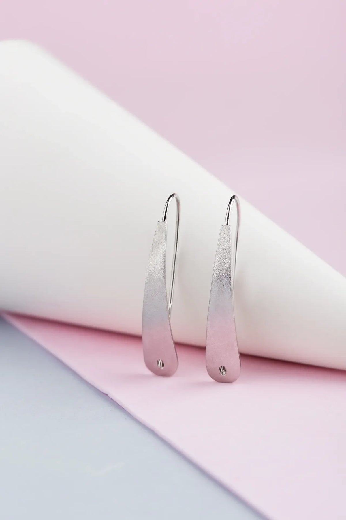 Modern Gold-Plated Teardrop Stud Earrings