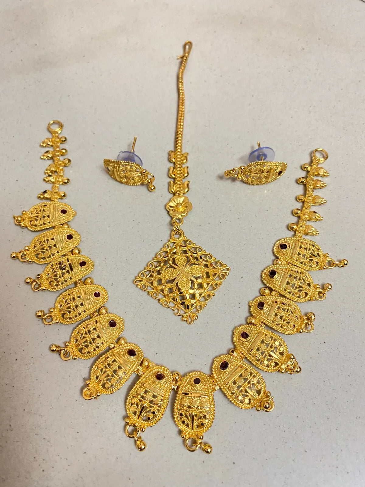 Antique Gold Jhumka Necklace Set Guide