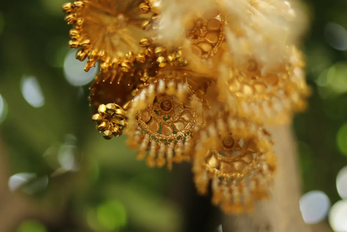Royal Gold Cascade Jhumka Earrings Guide