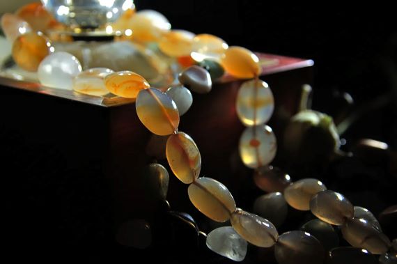 Elegant Yellow Stone Bridal Necklace Set