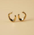 Classic Gold-Plated Chunky Hoop Earrings – Minimal Polished Everyday Hoops |PEARLOS|