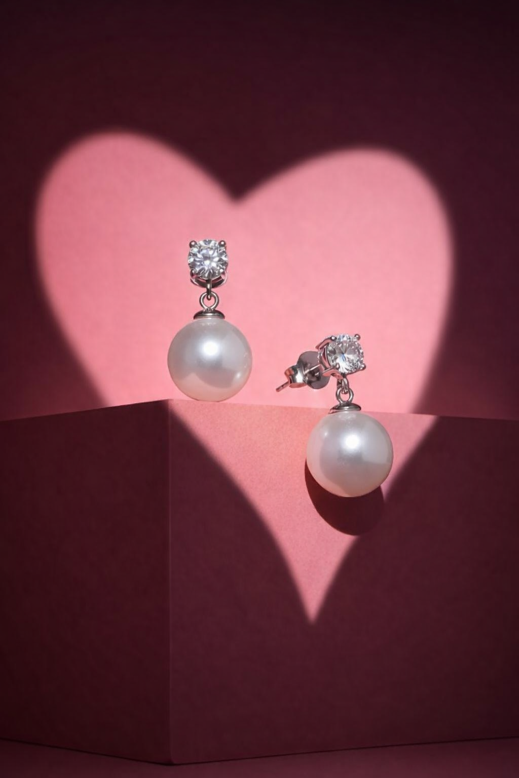 Elegant Crystal & Faux Pearl Drop Earrings |PEARLOS|