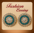 Blue & Silver Crystal Stud Earrings – Elegant Artificial Fashion Jewellery by |PEARLO’S|