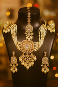 Kundan Pearl Bridal Necklace Set | Traditional Wedding Jewellery | PEARLO’S
