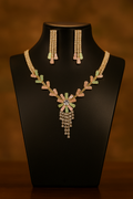 Pink Crystal Necklace Set for Women – Party Wear Jewellery|PEARLOS