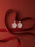 Blossom Elegance Floral Drop Earrings | PEARLOS |