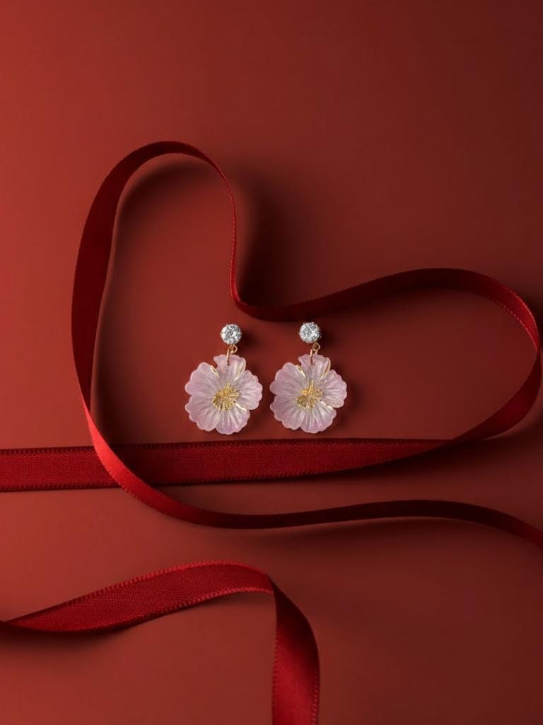 Blossom Elegance Floral Drop Earrings | PEARLOS |