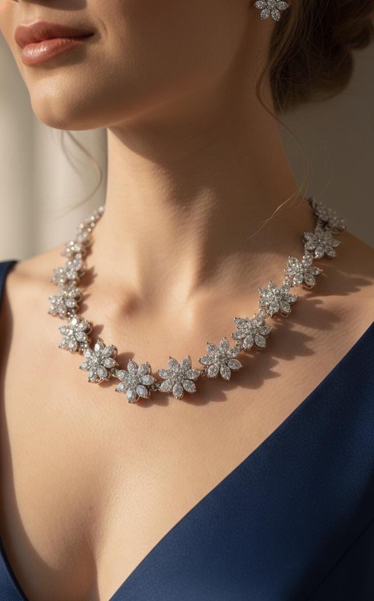 Silver Leaf Pendant Necklace for Women | PEARLOS