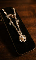 Elegant Pearl & Crystal Pendant Necklace | PEARLO’S |