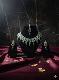 Emerald Green Bridal Necklace Set for Women |PEARLOS|
